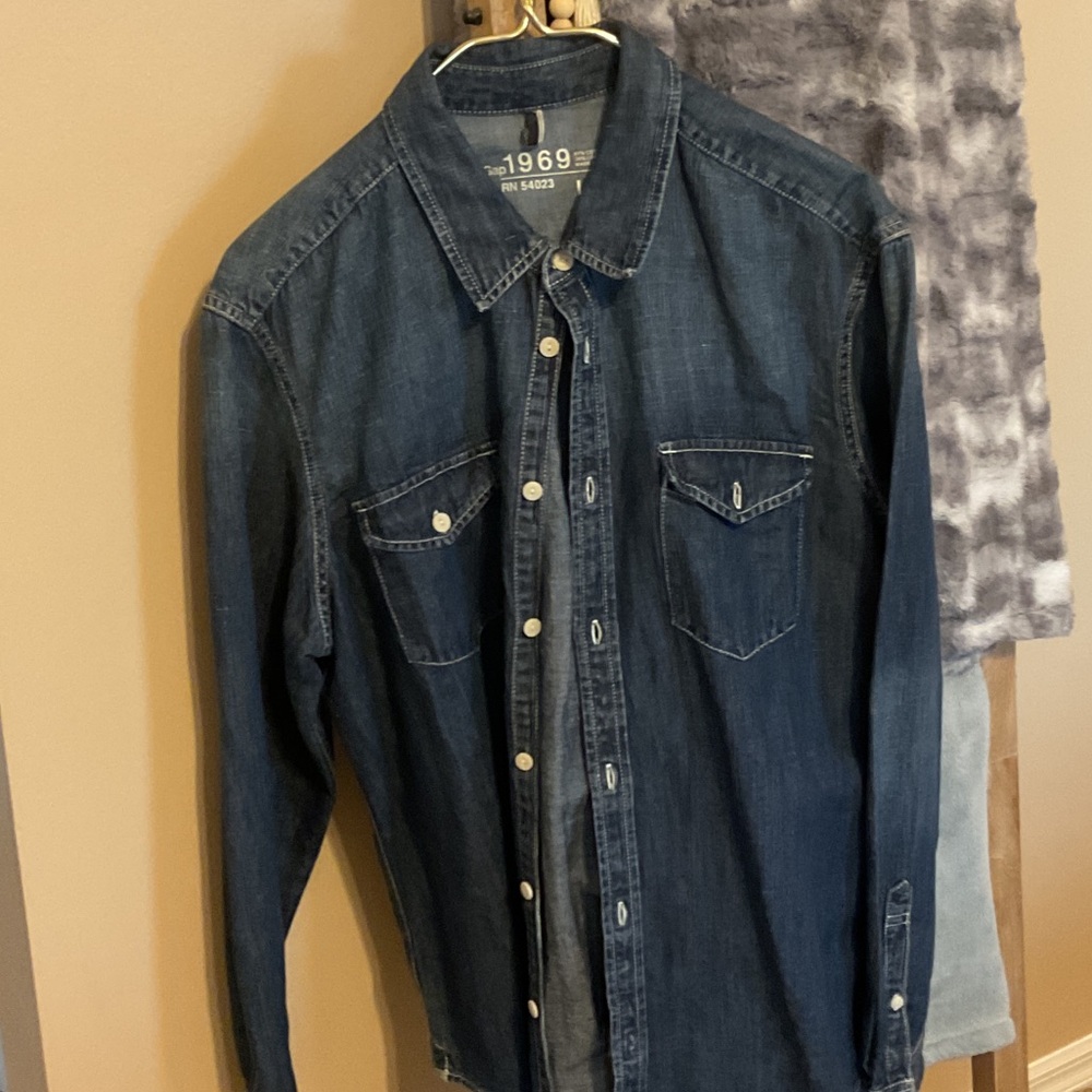 GAP Dark Blue Denim Shirt